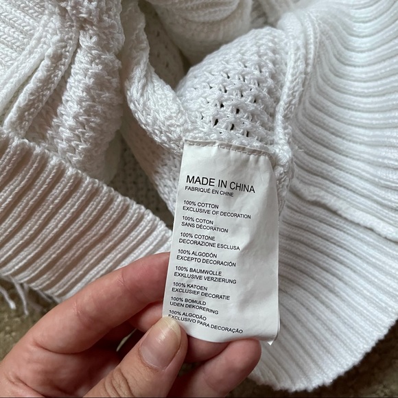 Club Monaco Martuska Fringe Crewneck Sweater - Picture 9 of 9